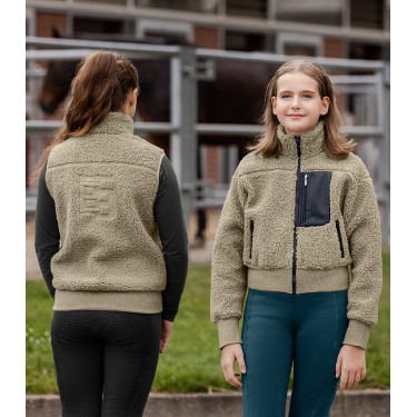 Colete sem mangas ELT polar Teddy Alma infantil Cinzento-bege