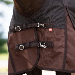 Manta de exterior Imperial Riding Customized High Neck 400g Castanho escuro / castanho claro