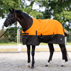 Cobertura exterior Imperial Riding Customized sem gola Laranja / castanho escuro Multicolor