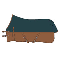 Cobertura exterior Imperial Riding Customized sem gola Verde escuro / fox