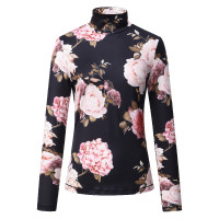 Camisola de gola alta Imperial Riding Flora para mulher Estampa floral Motivos Camisola de gola alta Imperial Riding Flora para mulher Estampa floral Motivos