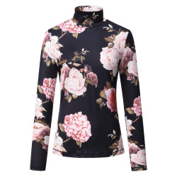 Camisola de gola alta Imperial Riding Flora para mulher Estampa floral Motivos Camisola de gola alta Imperial Riding Flora para mulher Estampa floral Motivos