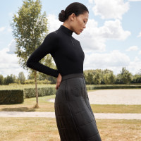 Saia acolchoada Euro-Star Amber feminina Preto