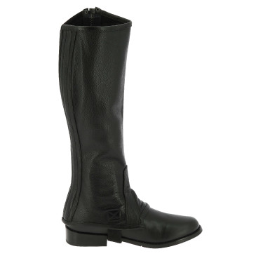 Mini-perneiras Equithème couro Preto