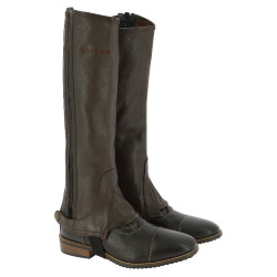 Mini-perneiras Equithème couro Castanho