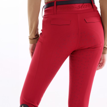 Legging de equitação Euro-Star Enforce winter FullGrip feminino Amarante