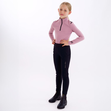 Legging de equitação Euro-Star Impress FullGrip infantil Preto