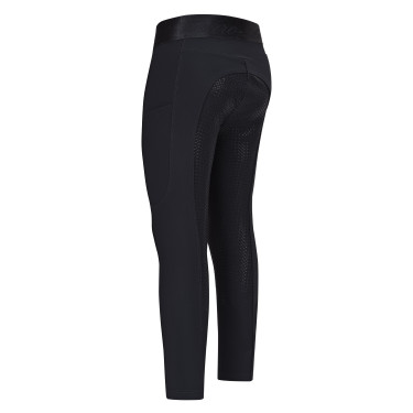 Legging de equitação Euro-Star Impress FullGrip infantil Preto