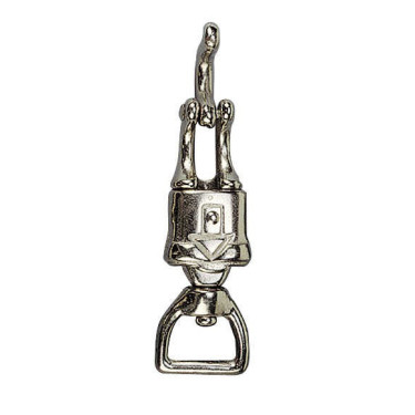 Mosquetão de pânico com argola quadrada giratória de 25 mm Mosquetão de pânico com argola quadrada giratória de 25 mm
