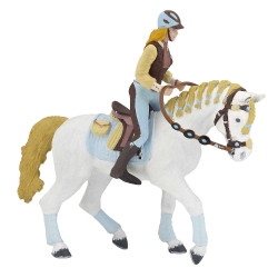 Figura Cavaleira adulta Fashion azul Papo Figura Cavaleira adulta Fashion azul Papo