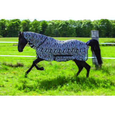 Camisa de rede Riding World Combo Padrão de zebra preto / branco Multicolor Camisa de rede Riding World Combo Padrão de zebra preto / branco Multicolor