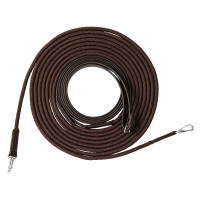 Rendas longas Riding World couro / corda Havana Castanho Rendas longas Riding World couro / corda Havana Castanho
