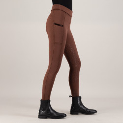 Legging de equitação Imperial Riding Teddy FullGrip feminino Bronze Castanho