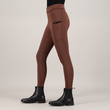 Legging de equitação Imperial Riding Teddy FullGrip feminino Bronze Castanho