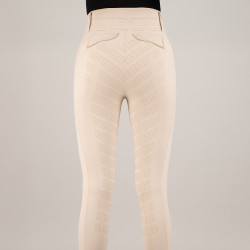 Calças de equitação Imperial Riding Fairytale FullGrip para mulher Cinza / areia Cinzento