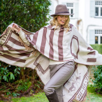 Poncho HV Polo Shelly Madeira Bege Poncho HV Polo Shelly Madeira Bege