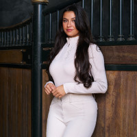 Top Imperial Riding Alinda feminino Cinza / areia Cinzento