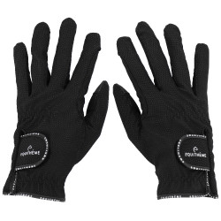 Luvas Equithème Charlie Preto Luvas Equithème Charlie Preto