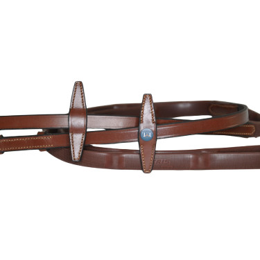 Rendas de borracha T de T com passadores Tabaco Castanho