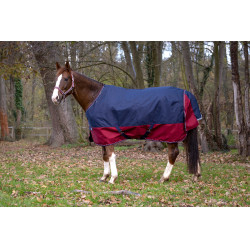 Cobertura Equithème Tyrex 1200 D Marinho / bordô Azul Cobertura Equithème Tyrex 1200 D Marinho / bordô Azul
