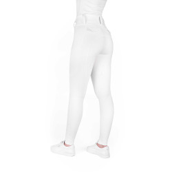 Legging com assento em silicone Equithème Alizé mulher Branco