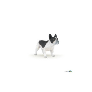 Estatueta Buldogue Francês preto e branco Papo