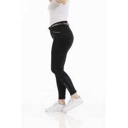Calça Equithème Claudine com fundo de silicone Preto Calça Equithème Claudine com fundo de silicone Preto
