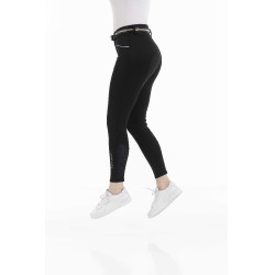 Calça Equithème Claudine com fundo de silicone Preto Calça Equithème Claudine com fundo de silicone Preto
