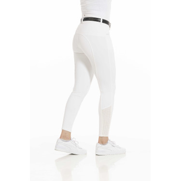 Calça Equithème Claudine com fundo de silicone Branco Calça Equithème Claudine com fundo de silicone Branco