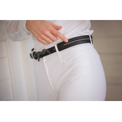 Cinto Pénélope Signature com strass Preto