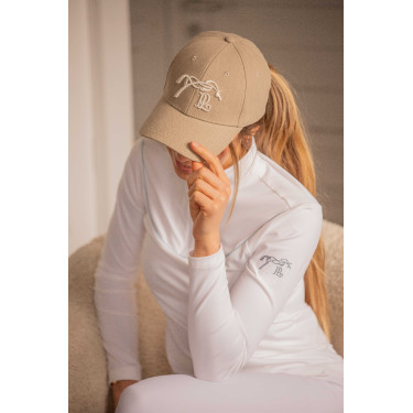 Boné Naomi Pénélope Toupeira / branco Castanho