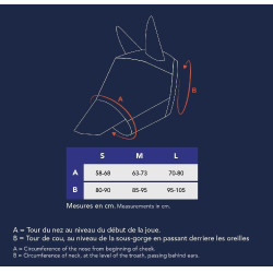 Máscara anti-moscas anti-UV Pro Series Extra Preto