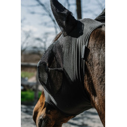 Máscara anti-moscas anti-UV Equithème Lycra Preto