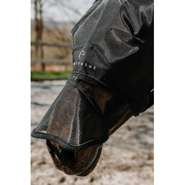 Máscara anti-moscas anti-UV Equithème Zipper Preto
