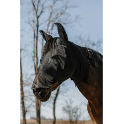 Máscara anti-moscas anti-UV Equithème Hood Preto Máscara anti-moscas anti-UV Equithème Hood Preto