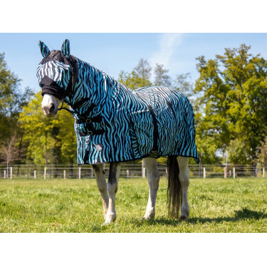 Capa anti-moscas Zebra Aqua HKM Água / preto