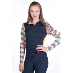 Camiseta técnica HKM Lyon Active de mangas compridas Azul escuro