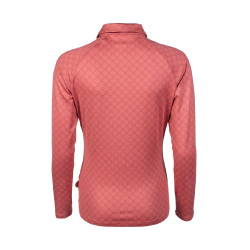 T-shirt funcional HKM Rosewood Allover Print Ferrugem Castanho