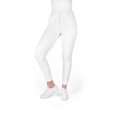 Calça Je t'aime Equithème Elsa infantil Branco