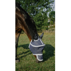 Máscara anti-moscas anti-UV Equithème Cerceau Marinho Azul-marinho Máscara anti-moscas anti-UV Equithème Cerceau Marinho Azul-marinho