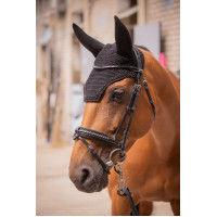 Touca para cavalos Pénélope Soundless Strass Preto Touca para cavalos Pénélope Soundless Strass Preto