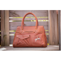 Bolsa Pénélope Maëlys Modelo Grande Conhaque Castanho Bolsa Pénélope Maëlys Modelo Grande Conhaque Castanho