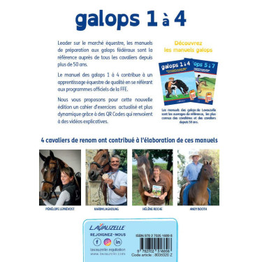 Caderno de exercícios galope 1 a 4 com vídeos Lavauzelle Caderno de exercícios galope 1 a 4 com vídeos Lavauzelle
