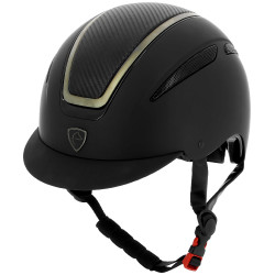 Capacete Equithème Agris Cromado preto carbono Capacete Equithème Agris Cromado preto carbono