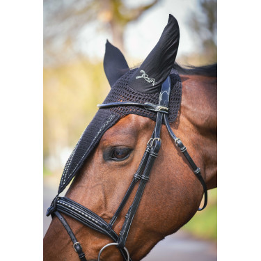 Touca para cavalos longa Pénélope com strass Preto Touca para cavalos longa Pénélope com strass Preto