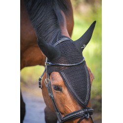 Touca para cavalos longa Pénélope com strass Preto Touca para cavalos longa Pénélope com strass Preto