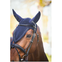 Touca para cavalos longa Pénélope com strass Marinho Azul-marinho Touca para cavalos longa Pénélope com strass Marinho Azul-marinho