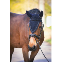 Touca para cavalos longa Pénélope com strass Marinho Azul-marinho Touca para cavalos longa Pénélope com strass Marinho Azul-marinho
