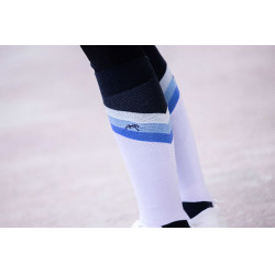 Meias de equitação Pénélope Fun Azul / branco