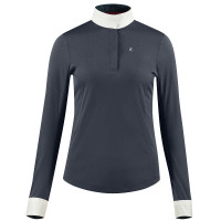Polo de manga comprida Blaire Horze feminino Azul-marinho